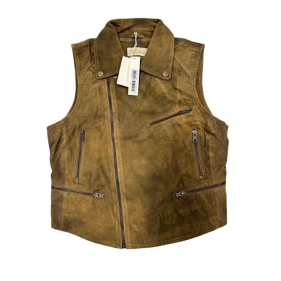 Mes Demoiselles Paris Suede Nellie Vest in Khaki Sz 36FR/4US - Picture 1 of 11
